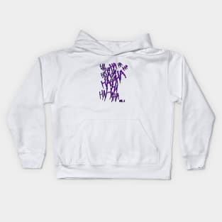 Laughter Purple Design Kids Hoodie